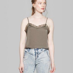 Women's Lace Trim Woven Cami -79-29